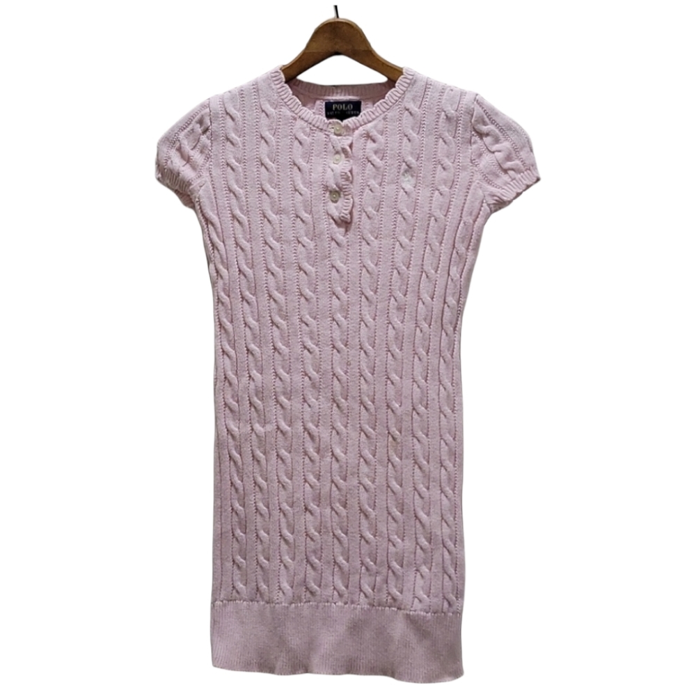 Polo Girl's (Child) Pink Sweater Dress Size M (8 - 10) EUC